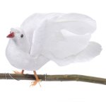 7" White Feathered Dove