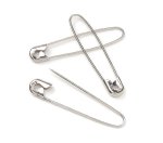 7/8" Nickel Coiless Safety/Jewlery Pin