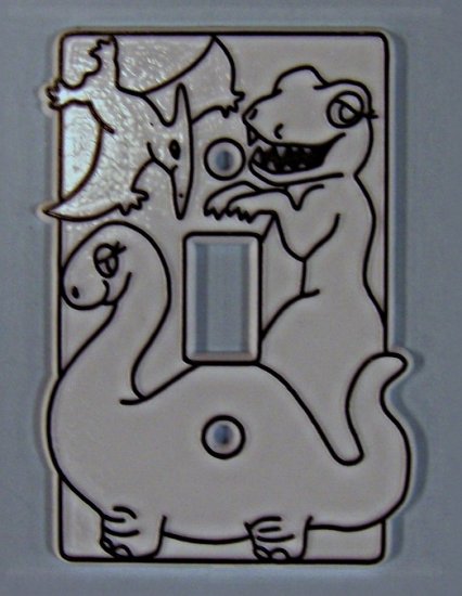 Dinosaur Paintable Switch Cover