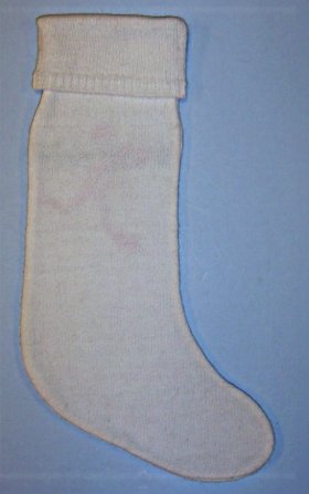 White Knit Stocking W/ 3" Cuff