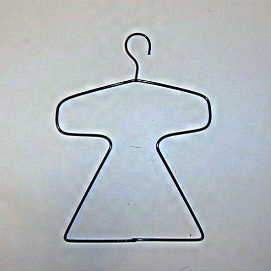 5 1/2\"x5 1/2\" Dress-shaped Wire Hanger