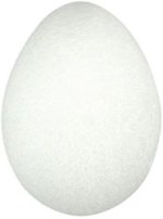 White Styrofoam Egg 3-1/16"X2-15/16"