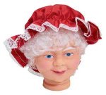 Vintage 4" Old Fashioned Mrs. Santa Head w/Hat