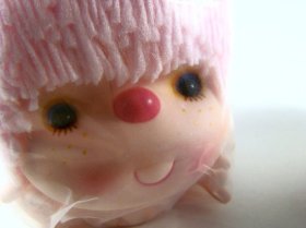 Vintage 3 1/4" Small Yarn Doll Head