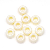 7MM Ivory Opaque Small Pony Bead