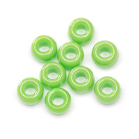 7MM Lime Green Opaque Small Pony Bead