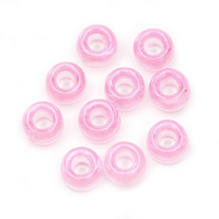 7MM Pink Opaque Small Pony Bead