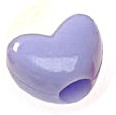 Lavender Opaque Heart Shaped Pony Bead