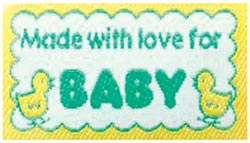 "Made With Love For Baby" Labels