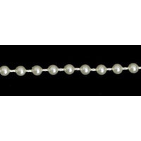 4MM Molded-On-Thread Pearl String - White