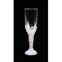 4" Filagree Plastic Champagne Glass
