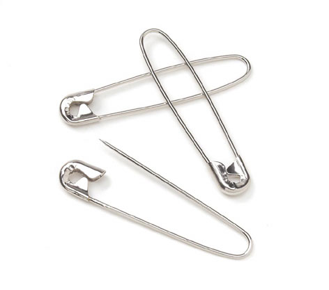 7/8\" Nickel Coiless Safety/Jewlery Pin