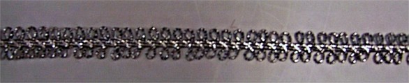 3/8\" Silver Double Loop Braid