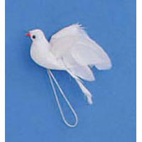 2\" Feathered White Dove