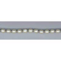8MM White Iridescent Metalic Bead Garland