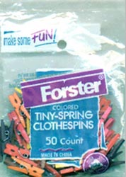 Colored Tiny Spring Clothes Pins - 50/Pkg