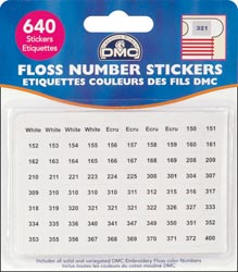 DMC Floss Number Sticker Packs