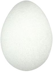 White Styrofoam Egg 2-1/2\"X1-7/8\"