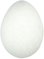 White Styrofoam Egg 3-13/16\"X2-13/16\"