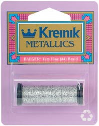 Kreinik Very Fine Metallic Braid #4 - 12 Yards