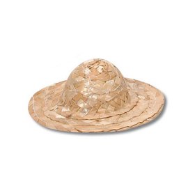 3" Minature Round Top Straw Hat
