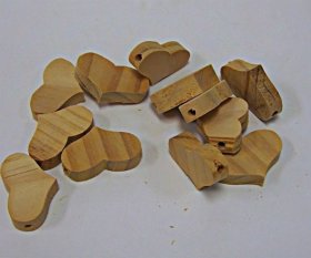 1"X1 1/2"X3/8" Wood Heart