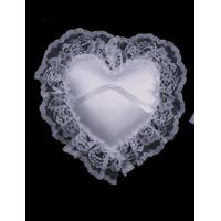 Lace Heart Ring Bearer Pillow