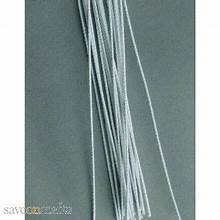 18\" White Cloth Covered Stem Wire 22 Gauge